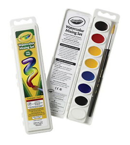 Crayola - Juego de acuarela con pincel Taklon, 8 colores Ref. 0815